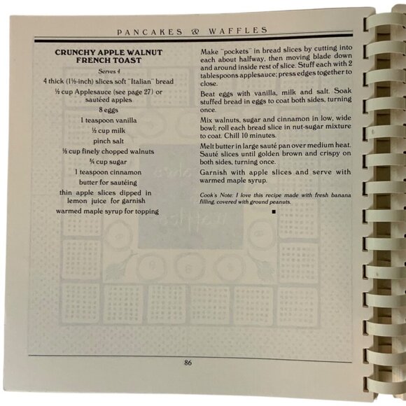 Grant Corner Inn Breakfast & Brunch Cookbook By Louise Stewart 1986 Spiral Bound - Picture 10 of 14